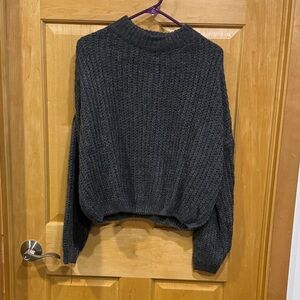 Simple Dark Gray Crew Neck Sweater